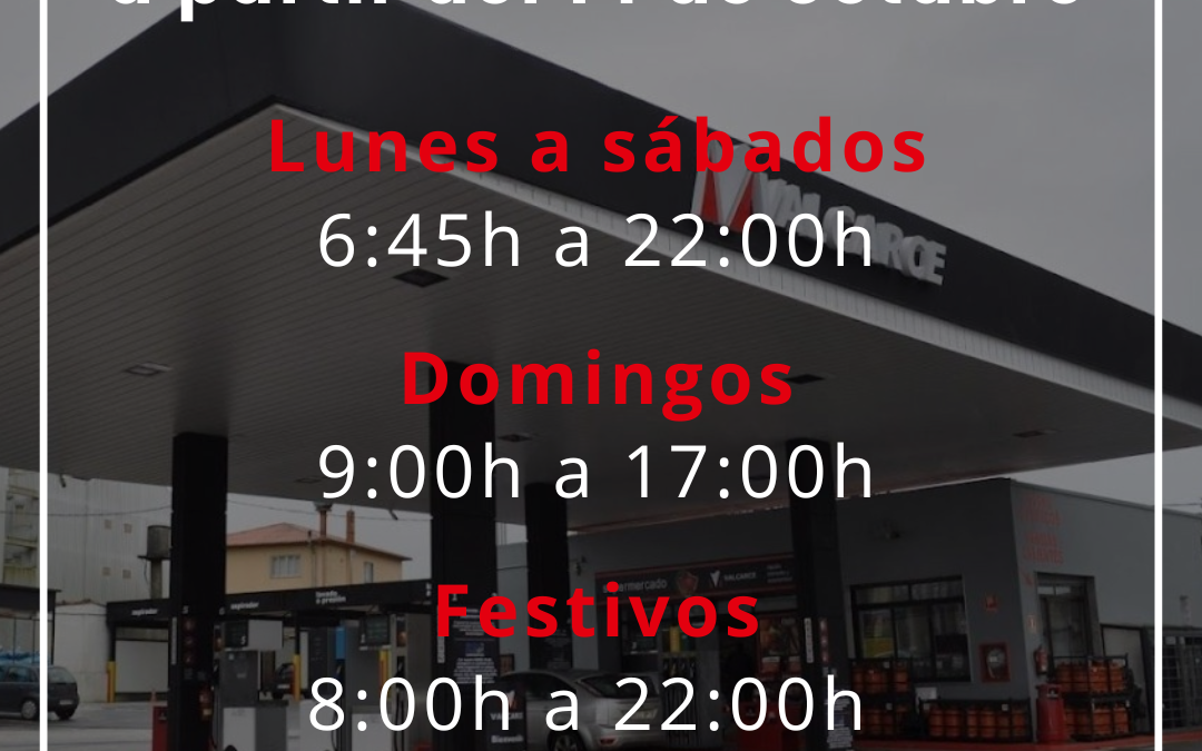 ¡Atención! Nuevo Horario de Invierno en Estación de Servicio Mesón do Vento